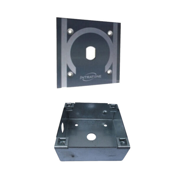 Intratone RVS inbouw behuizing met afdekplaat voor proximity lezer